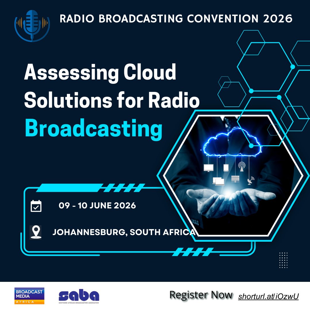 BcastinAfrica's tweet image. The radio landscape is changing. Are you ready?

Join us for the Radio Broadcasting Convention 2026 as we explore the power of cloud solutions in Johannesburg!

09-10 June 2026
Johannesburg, SA
Register Now: shorturl.at/iOzwU

#Radio #Broadcasting #CloudTech #RAD26