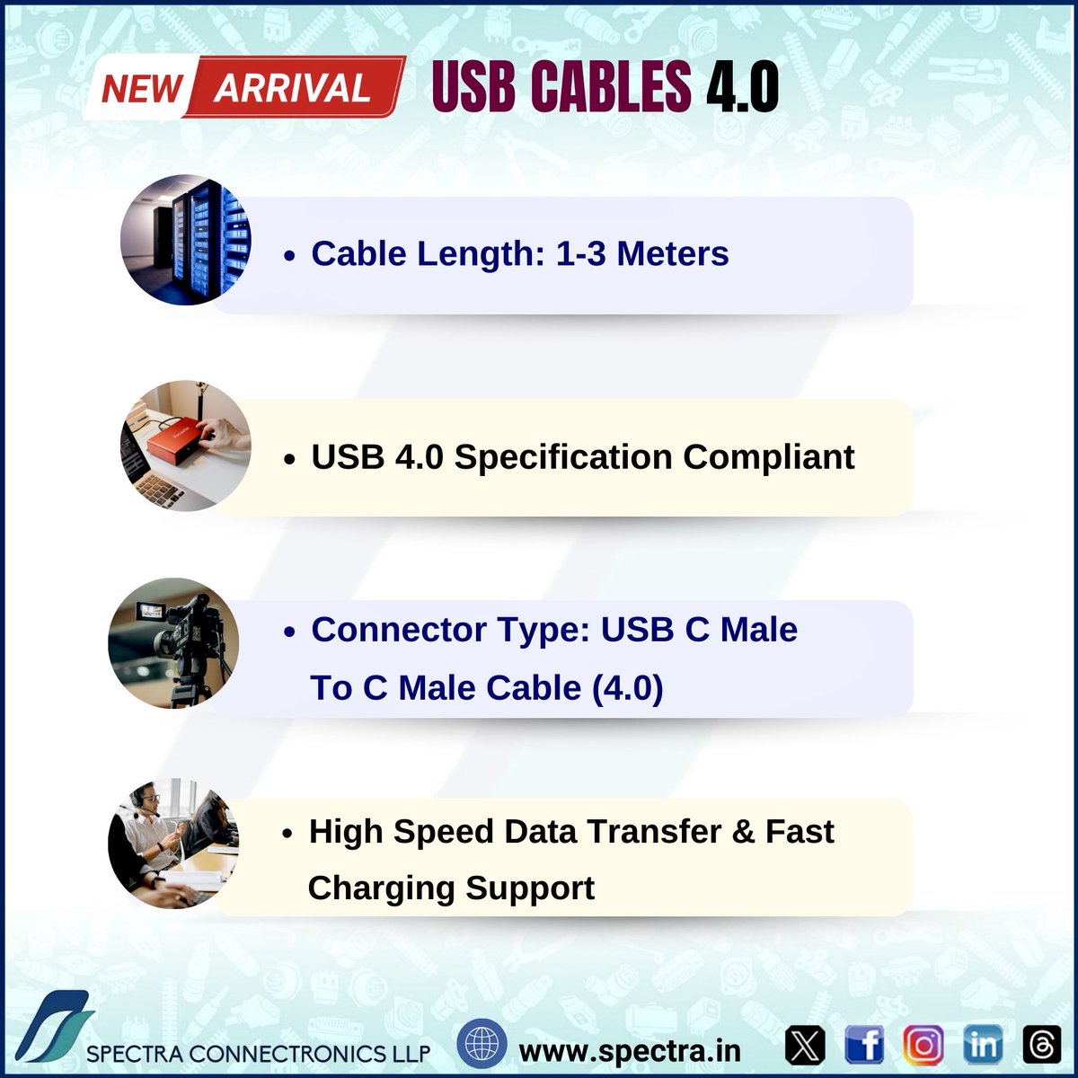 spectra_connect's tweet image. Power, speed, and reliability - now in one cable.🤩

The USB Cables 4.0 are designed to support modern connectivity needs with seamless performance across devices. ✅
Shop now at - spectra.in/computer-inter…

#totalconnectivitysolutions #spectraconnectronics #usbcable