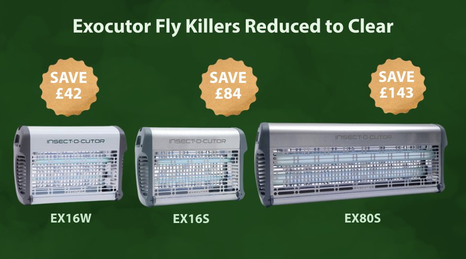 CEonlineLtd's tweet photo. Save up to £143 on Exocutor Fly Killers

We’ve reduced selected Exocutor fly killers to clearance prices, while stocks last.

View the deals here: https://t.co/51IROR9tM2 https://t.co/Ck8SRavtwZ