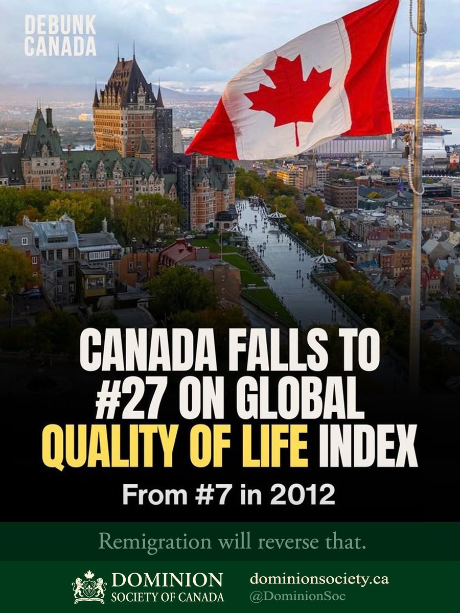 DominionSoc's tweet photo. Mass migration has made Canada worse.

Remigration will restore Canada. https://t.co/x2SpsSWHaP
