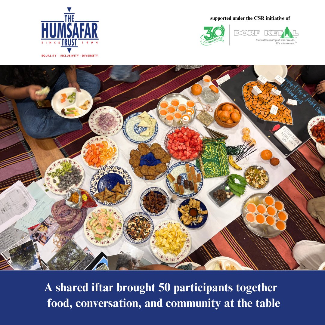 HumsafarTrust's tweet photo. What does it mean to be queer and Muslim?
Our recent workshop created space for reflection, storytelling, and community. With film screening, art display, &amp; a collection of queer Muslim stories — the evening ended with a shared iftar. Supported by Dorf Ketal Chemicals. https://t.co/Q9R4Wa1tAZ