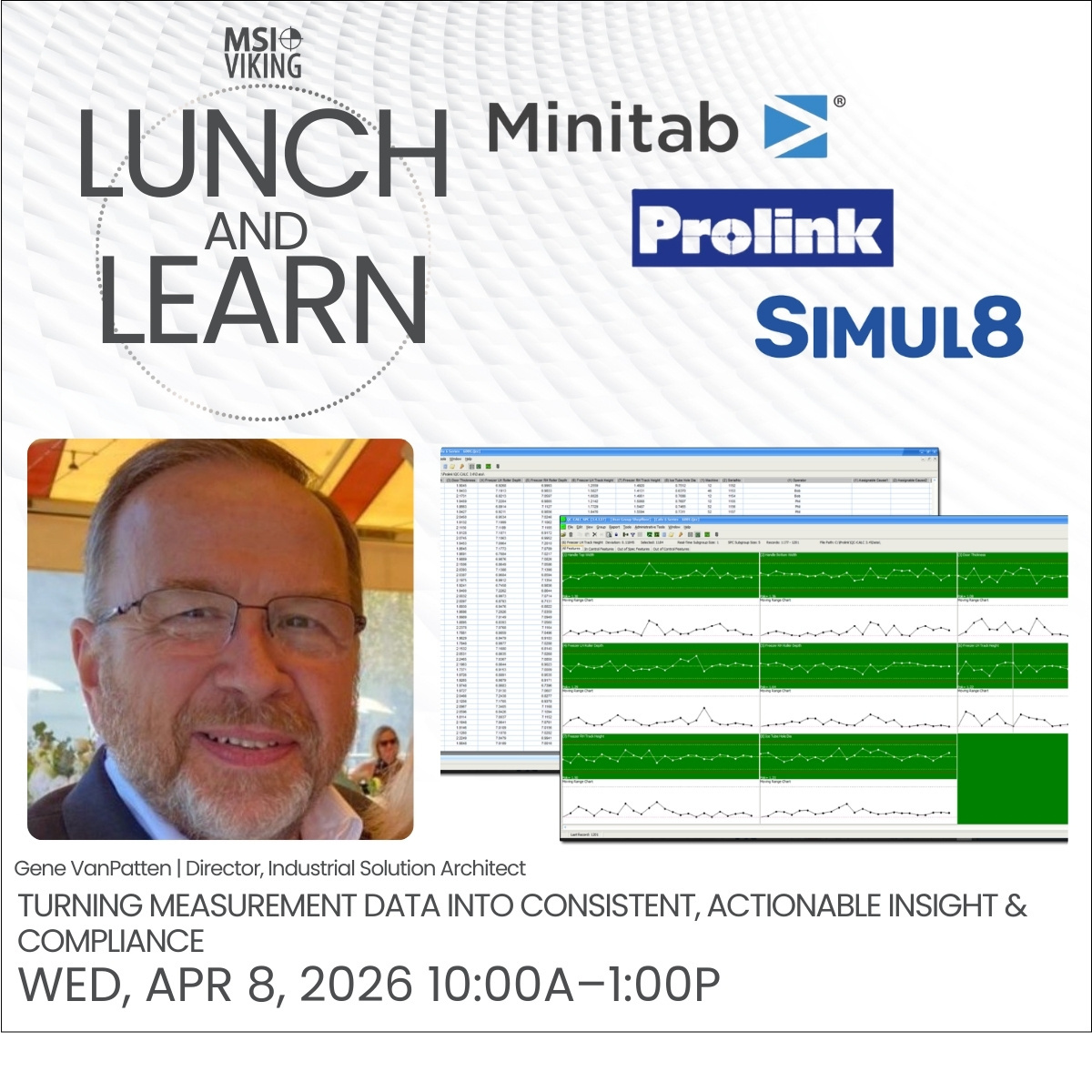 If you're collecting data but not turning it into results — this Lunch &amp; Learn is for you.
Join us for our Minitab / Prolink / Simul8 Lunch &amp; Learn 
 bit.ly/4smLF1k

#MSIViking #Minitab #Prolink #Simul8 #Manufacturing #SPC #ProcessImprovement