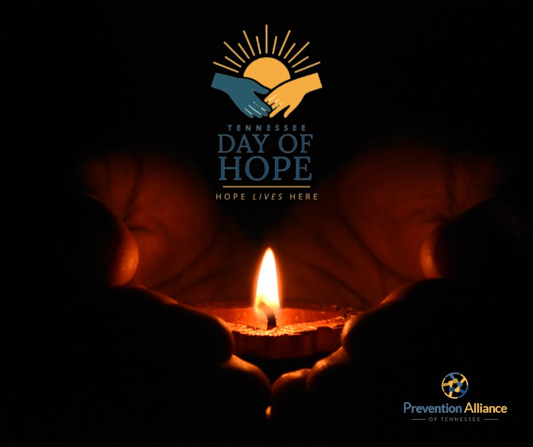 Today is the National #DayOfHope. #RecoveryIsPossible, #PreventionWorks, and no one has to face this alone. If your coalition is marking the day, share your photos with us. Show #Tennessee what hope looks like!