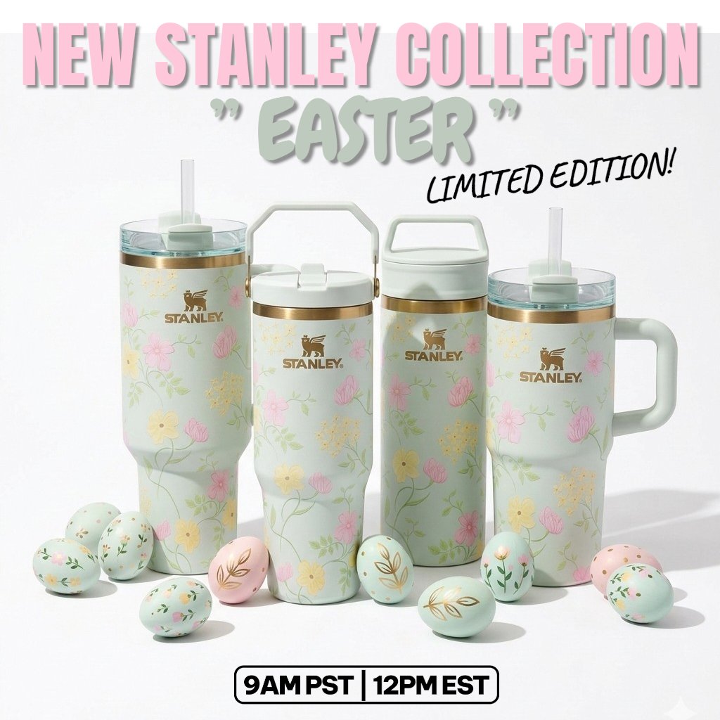 VentureDeal's tweet photo. The Stanley EASTER Spring Blossoms Collection drops today at 9am PT / 12pm ET! LMK if you're planning to score! 👇 🔗

Shop All:
https://t.co/ACi7j5E8zr
40 oz Quencher:
https://t.co/walMXew6p0
30 oz Quencher:
https://t.co/ExcY2Y5JHA
20 oz Quencher:
https://t.co/plXm1ZHjyA
16 oz Travel Mug: 
https://t.co/idZ9FpcQLU
30 oz IceFlow:
https://t.co/0GW87MQZ22

Also available at DSG:
https://t.co/EUkme5wZTX
#Stanley1913Partner #Sponsored #AD