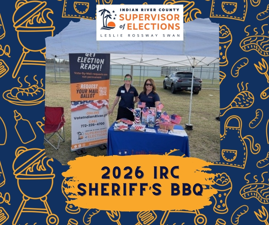 VoteIndianRiver's tweet photo. Always a great time at the annual IRC Sheriff's BBQ. SOE staff enjoyed interacting and assisting residents with any questions, registrations, updates and vote-by-mail requests or renewals to their voter record. #VoteIndianRiver https://t.co/fvWN2LK5Yc