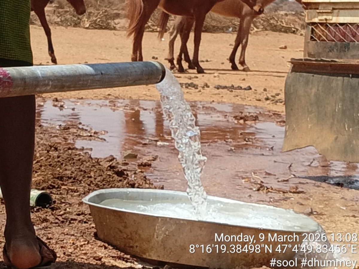 moewrne's tweet photo. The Ministry of Energy and Water Resources of the NS, in partnership with ICRC, has successfully rehabilitated the Dhummay water well in Laascaanood district. This initiative aims to improve access to clean and reliable water for the people of NS, especially during the dry season https://t.co/OPsE9s0t7D
