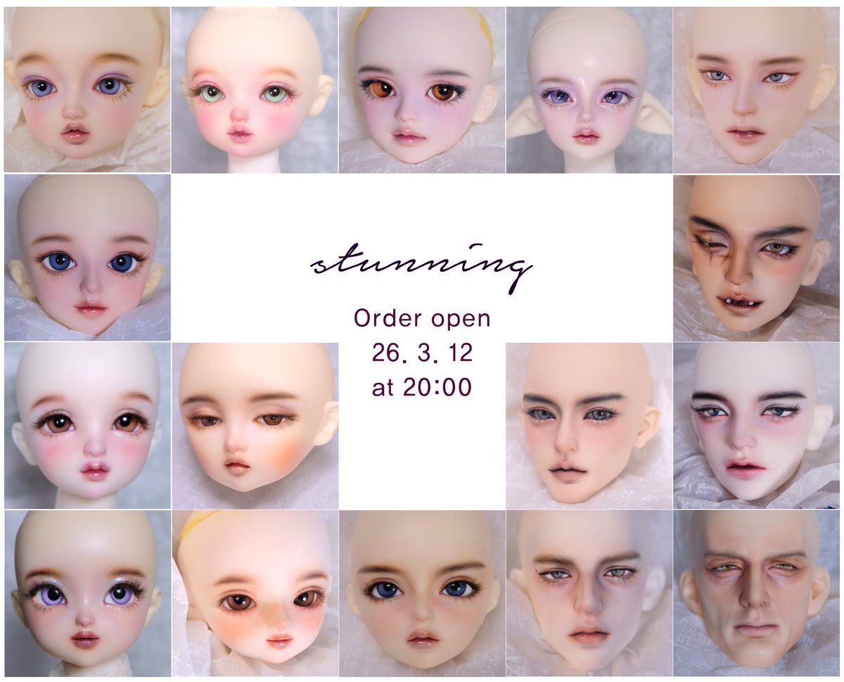 [RT이벤트🧡] 3월 12일(목) 오후 8시부터 메일로 오더를 접수합니다. 
관심있는 분은 블로그에 방문해주세요.
blog.naver.com/stunning_c/224…
RT하신분 추첨하여 다음 오더에 사용가능한 오더권(베이직) 드릴게요~!(인형계한정,3월말 추첨)
 #트인덕장터