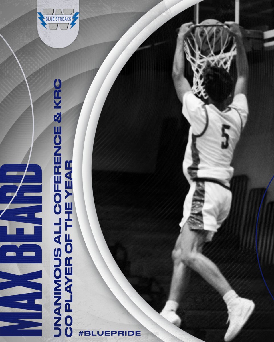 BlueStreakHoops's tweet image. Kudos to Max Beard on a super successful season! He was unanimously named KRC All-Conference and was named the KRC Co-Player of the Year. Well done! #bluepride