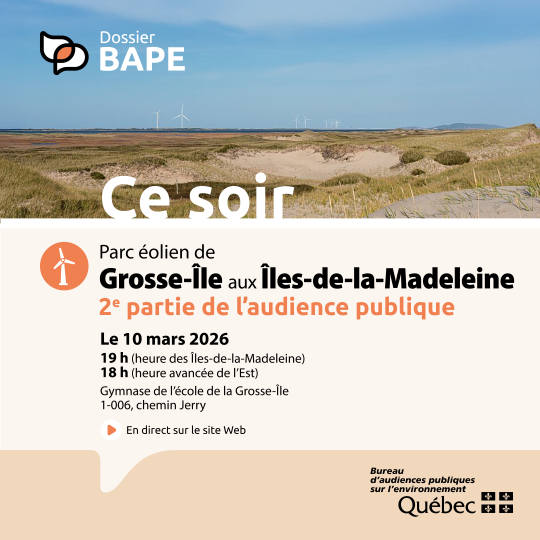 Bureau d'audiences publiques sur l'environnement tweet media