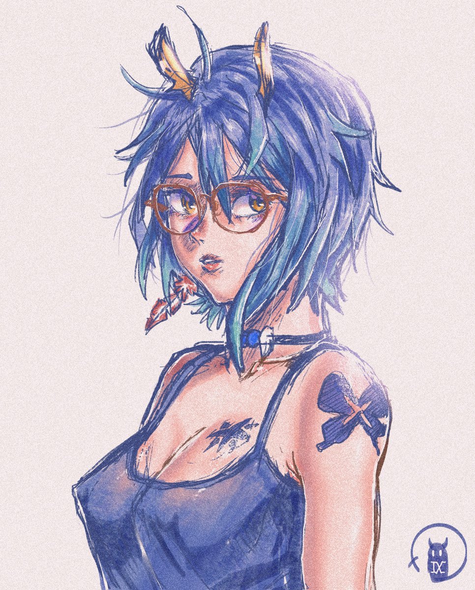IX_Prussianblue's tweet photo. ลองปรับทรงผมของน้องนิลดูนิดหน่อยครับ ให้ความเป็น wolf cut
@Nin_bluedemon https://t.co/idFsTQ6axf