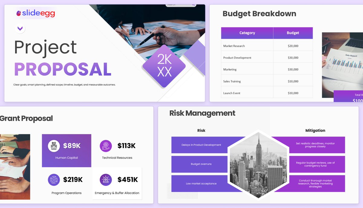 egg_slide's tweet image. This Project Proposal Presentation Template helps present your proposal in a structured, professional format.

🔗 Website: slideegg.com
📊 Explore template: slideegg.com/project-propos…

#ProjectProposal #BusinessProposal #ProjectPlanning #SlideEgg #RiskManagement