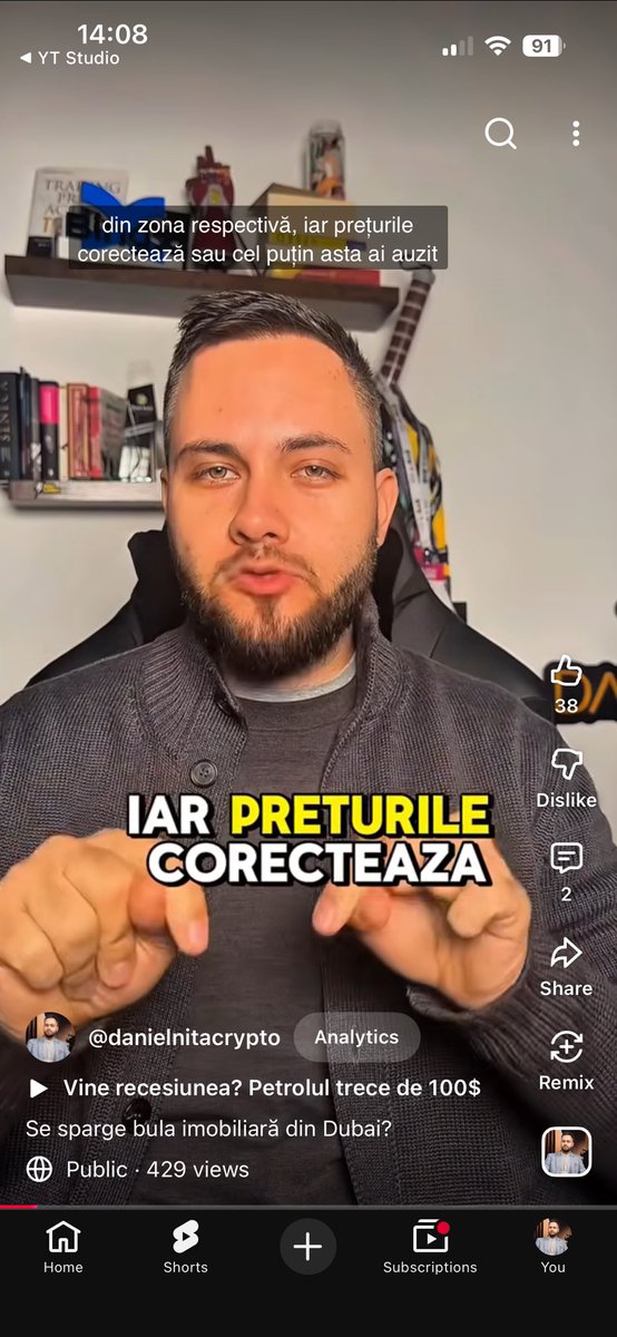 realdanielnita's tweet photo. Short video nou pe youtube! Se sparge bula imobiliară din Dubai? Link in primul comentariu! https://t.co/0ABAj4BB5e