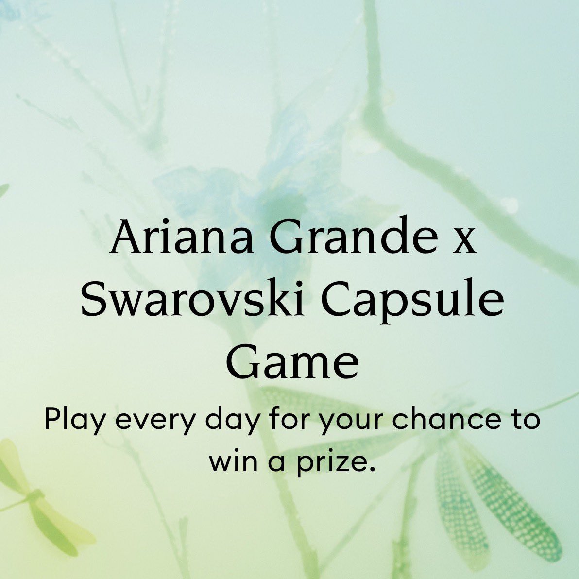 the ariana grande x swarovski capsule game is currently down, due to high volume of subscriptions.
