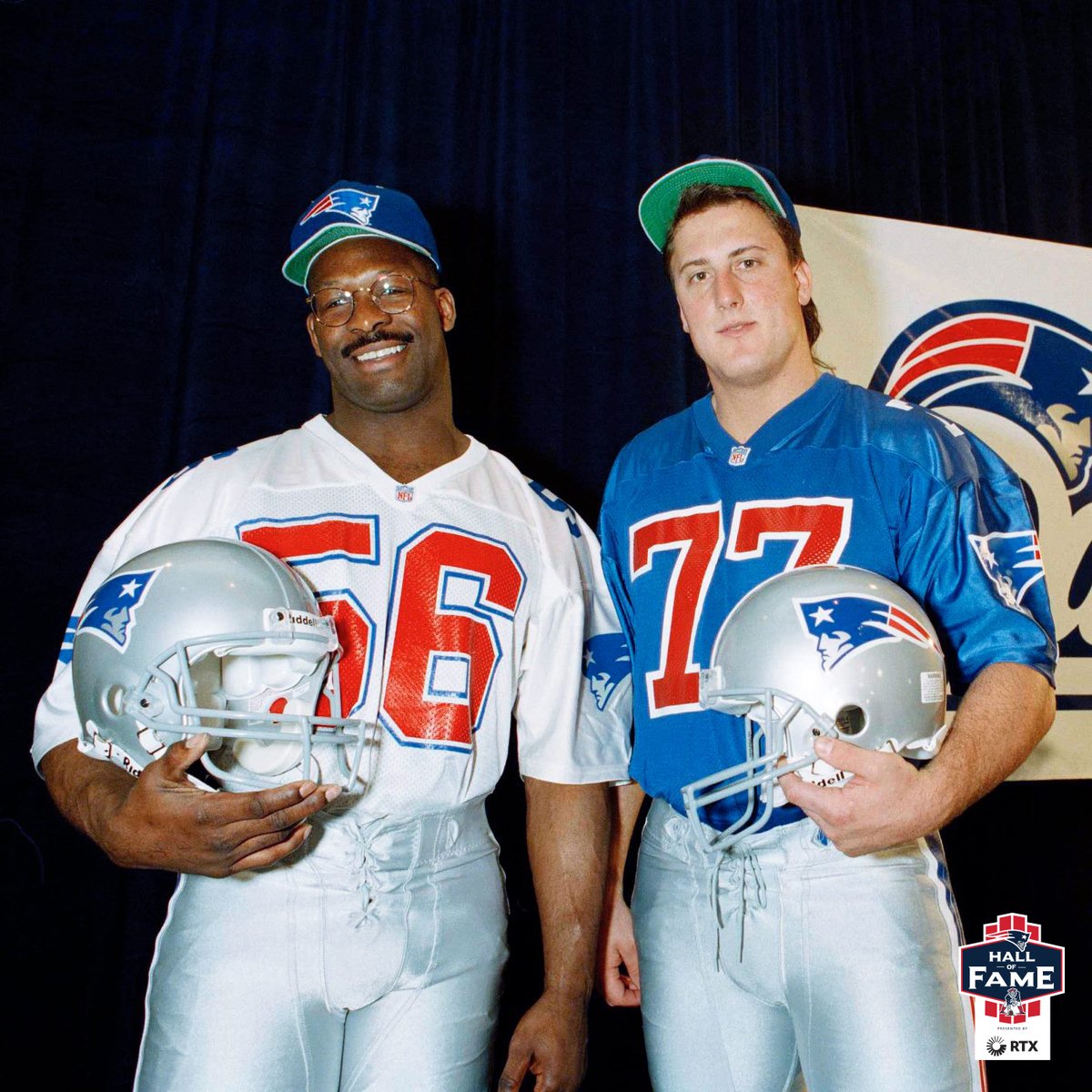 TheHall's tweet image. #OTD 1993, the Patriots unveiled a new logo and team uniform.

For our #TriviaTuesday, do you know what the main reason was for the change from red to blue as the primary color? Check back later for the answer!