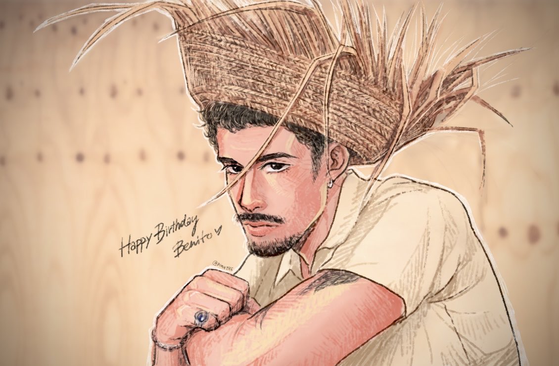 Tre_pimu19's tweet photo. 🐰Happy Birthday #badbunnypr 🎂✨🎉  Feliz Cumpleaños Benito! 🤭

#badbunny #fanart #digitalart #art https://t.co/rPuDCmw6WU
