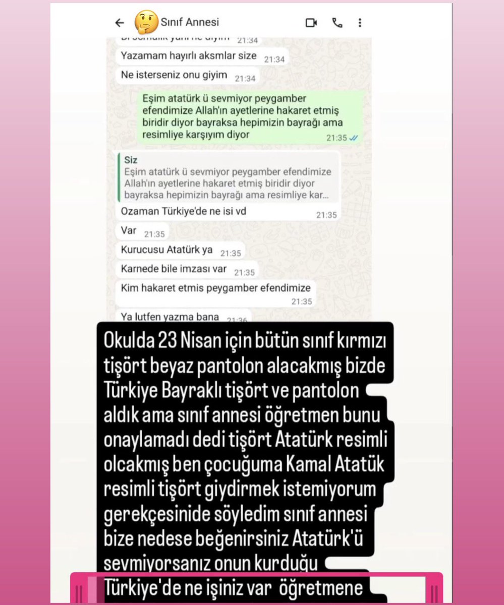 ogretmenlersyfs's tweet photo. Sınıf annesi doğru demiş! 
Atatürk’ü sevmiyorsanız O’nun kurduğu Türkiye Cumhuriyetinde ne işiniz var?!!! https://t.co/SNmVIUJ9FK