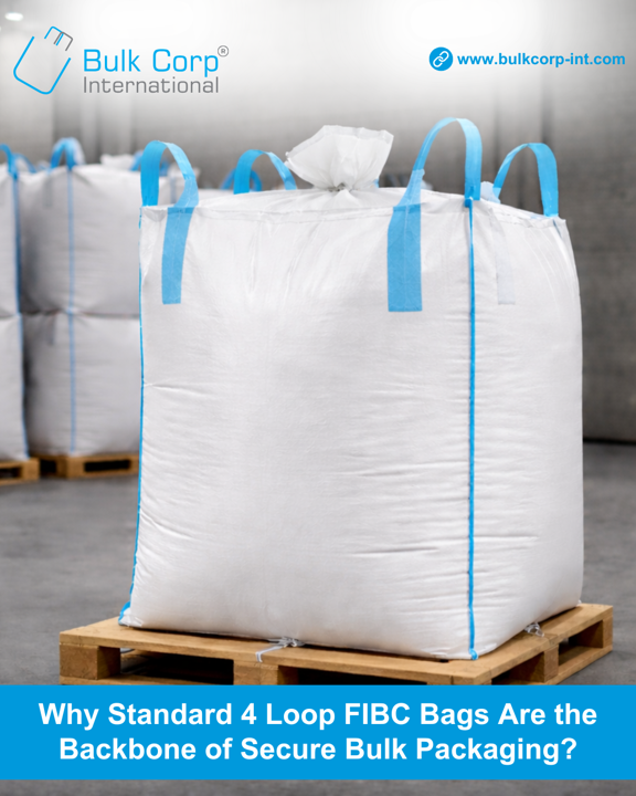 BulkCorp's tweet photo. Bulk material handling demands strength, reliability, and precision and that’s what #Standard4LoopFIBCBags deliver. With customizable top and bottom construction options, they support safer lifting, smoother filling, and controlled discharge. Learn more: https://t.co/IRcL8qm9U4 https://t.co/cSSMX4f6rk