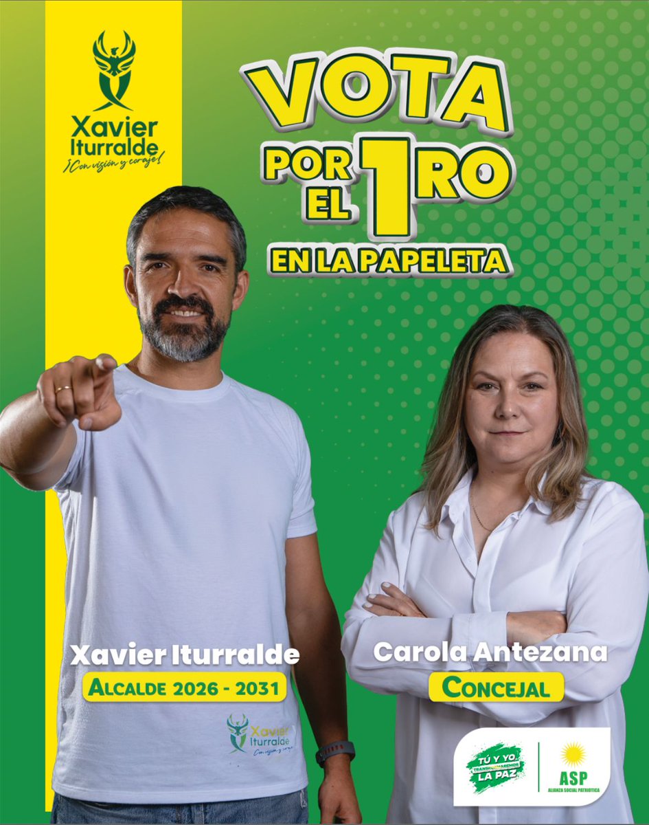 Vamos por el cambio de paradigma para traer la libertad al municipio de La Paz falta poco para entregar gran paso y sobre todo para que exista una alcaldía liberal 
Por eso decidí unirme a Xavier Iturralde 
Tú y yo transformaremos La Paz!!