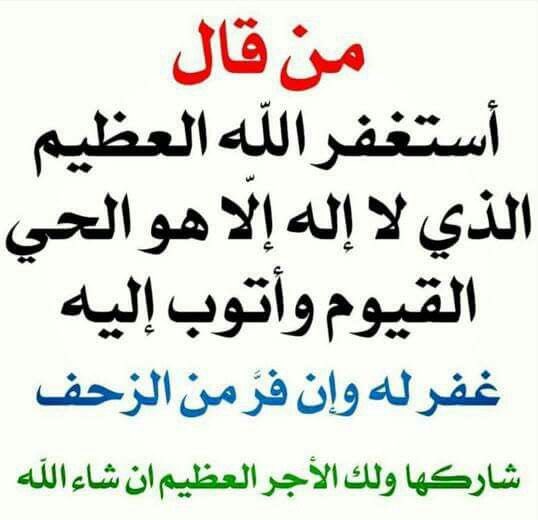 الاستغفار بابٌ عظيم من أبواب رحمة الله، وثوابه كبير في الآخرة. فهو سببٌ لمغفرة الذنوب، ورفع الدرجات، وثقل الميزان يوم القيامة. ومن أكثر من الاستغفار لقي الله بصحيفةٍ أنقى وقلبٍ أرجى للرحمة.

فالزم الاستغفار دائمًا، فربَّ استغفارٍ صادقٍ يكون سببًا لدخول الجنة والنجاة من العذاب. 🌿