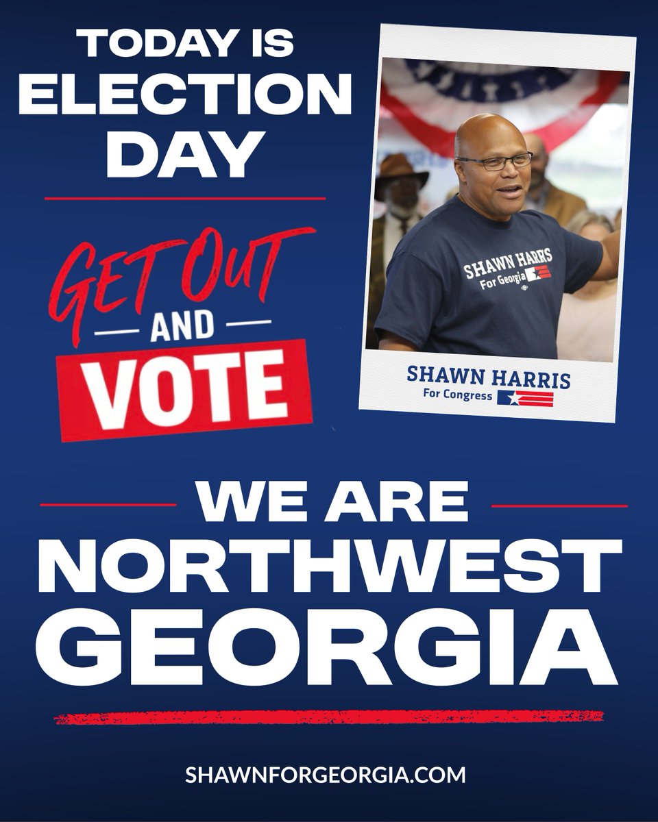 Today is Election Day!

This is our shot at a historic victory for Northwest Georgia. If we show up, we win. It’s that simple.

Polls are open. Bring a friend. Call your neighbor. Don’t leave anything on the table.

WE ARE NORTHWEST GEORGIA. Leadership Matters. #GA14
