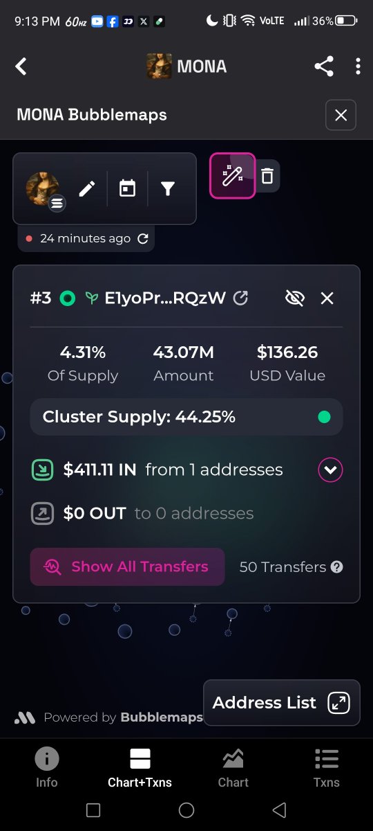 Gabreal730's tweet photo. @mona_on_sol @dexscreener Split your wallet dev https://t.co/kcLc6ix0WB