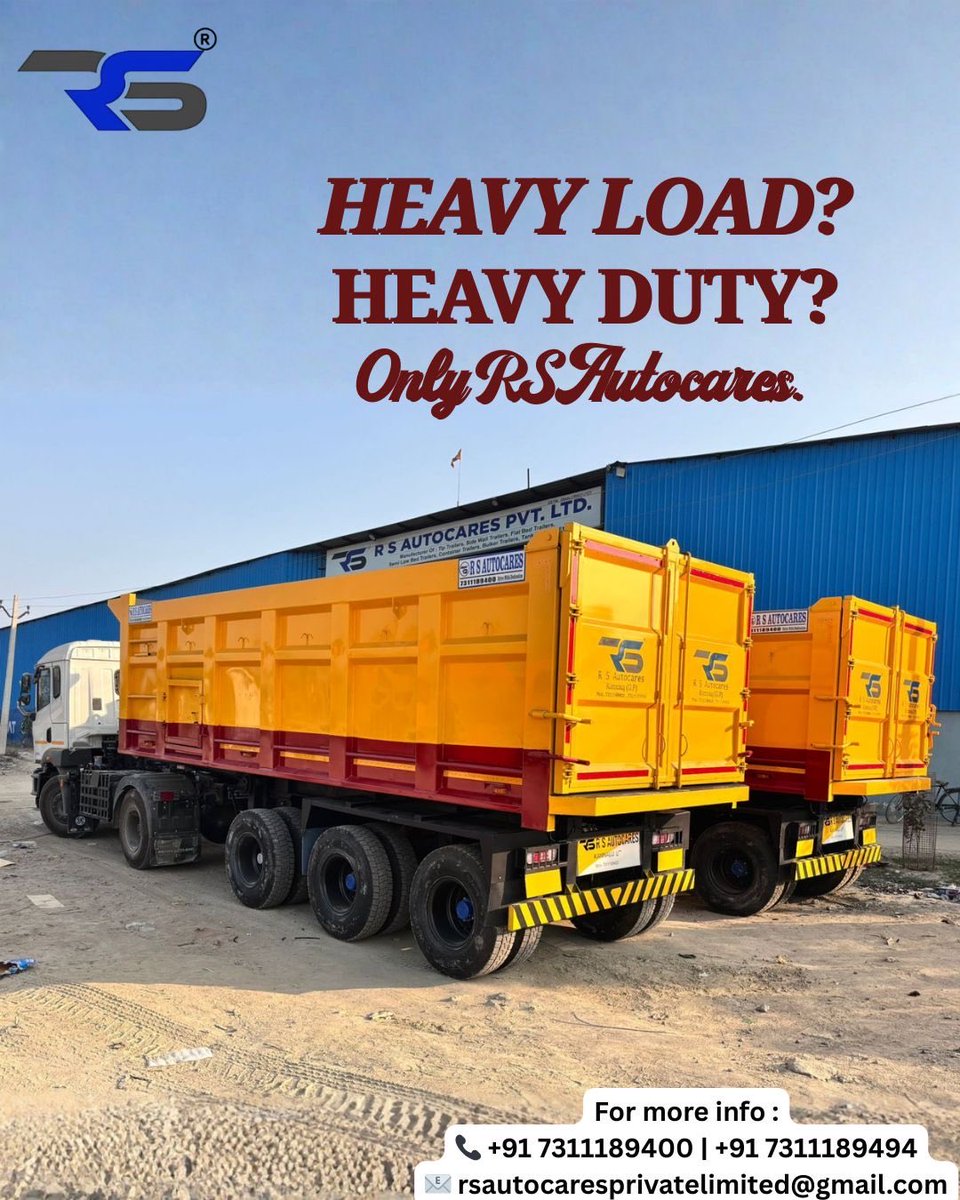 Rs_Autocares's tweet photo. Another successful delivery by RS Autocares 🚛
Built for heavy load and heavy duty performance.
Proudly delivered these trailers to our valued customer.
#BuiltToLast
#ReliableTransport
#EngineeredForPerformance https://t.co/DRpayb9dLK