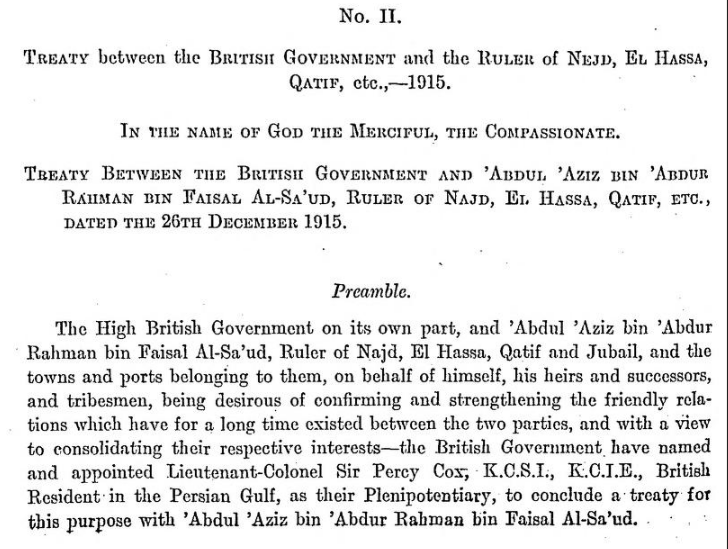 HakimAbu90750's tweet photo. @ibmsulaymani Here's the content of the treaty for those wondering. There's simply no mention of the Ottomans. And Ibn Saud rejected all requests by the British to engage in warfare with the Ottomans. 
https://t.co/XHU3hWI9Yy https://t.co/XFf4UkRFg8
