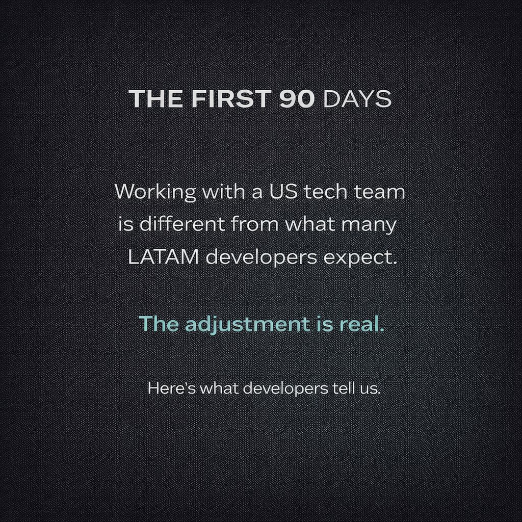 BetterWayDevs's tweet photo. A lot of LATAM developers want to work with US tech companies but aren't sure what to actually expect. 

Here's the honest version, based on what our developers tell us after their first 90 days. https://t.co/2CI6Gytj09