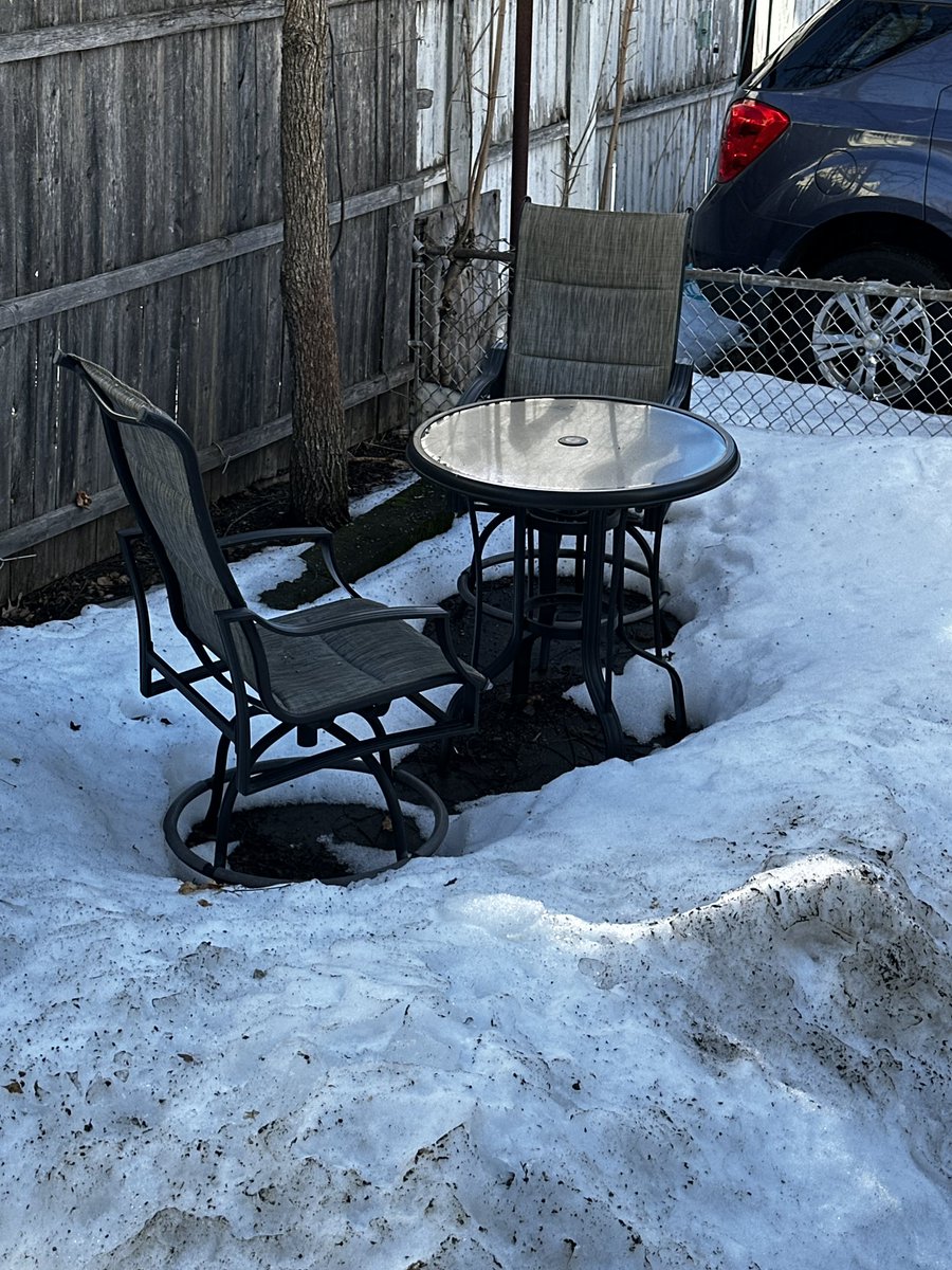 MackusAurelius_'s tweet photo. Spring has sprung! High of 71 F today!

Got my patio furniture set ready https://t.co/Pr8GuENtY3