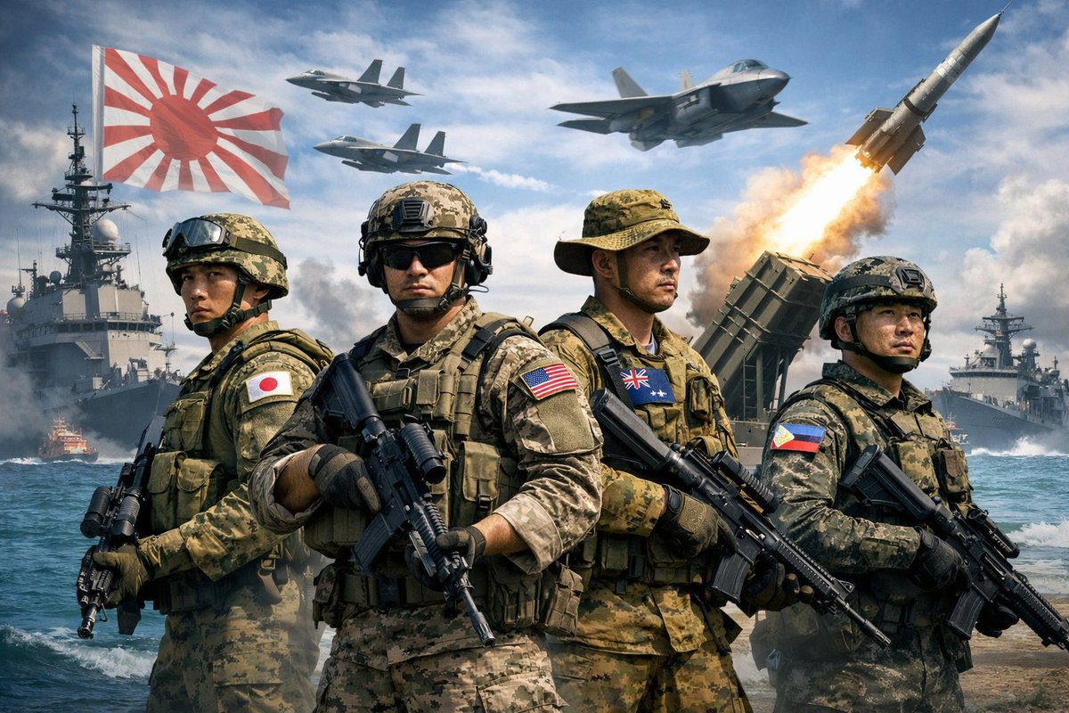 1yavuzselimsen's tweet photo. Pasifik Raporu:164
🇯🇵🇦🇺Japonya ve Avustralya, Çin ile doğrudan savaşa girecek şekilde hazırlanıyor.
🇺🇸ABD, Filipinlere daha fazla füze ve insansız sistem konuşlandırma kararı aldı
🇵🇪Peru Başbakanı José Jerí, Çinli bir iş insanına ait bir restoranda yemek yediği gerekçesiyle görevden alındı.👇

https://t.co/aCO9p3Im3X
