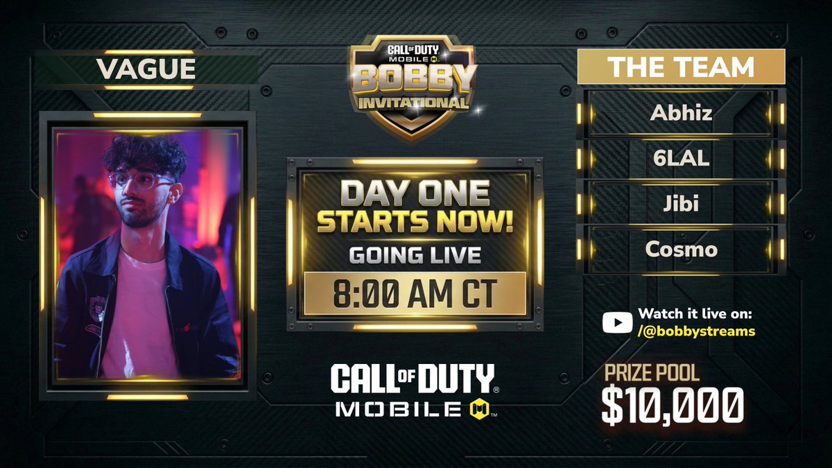 Magnificent6LAL's tweet photo. Day 2 live now ! 
#CODMBobbyInvitational #AMPd #PlayCODMobile https://t.co/BmBte2Utmm