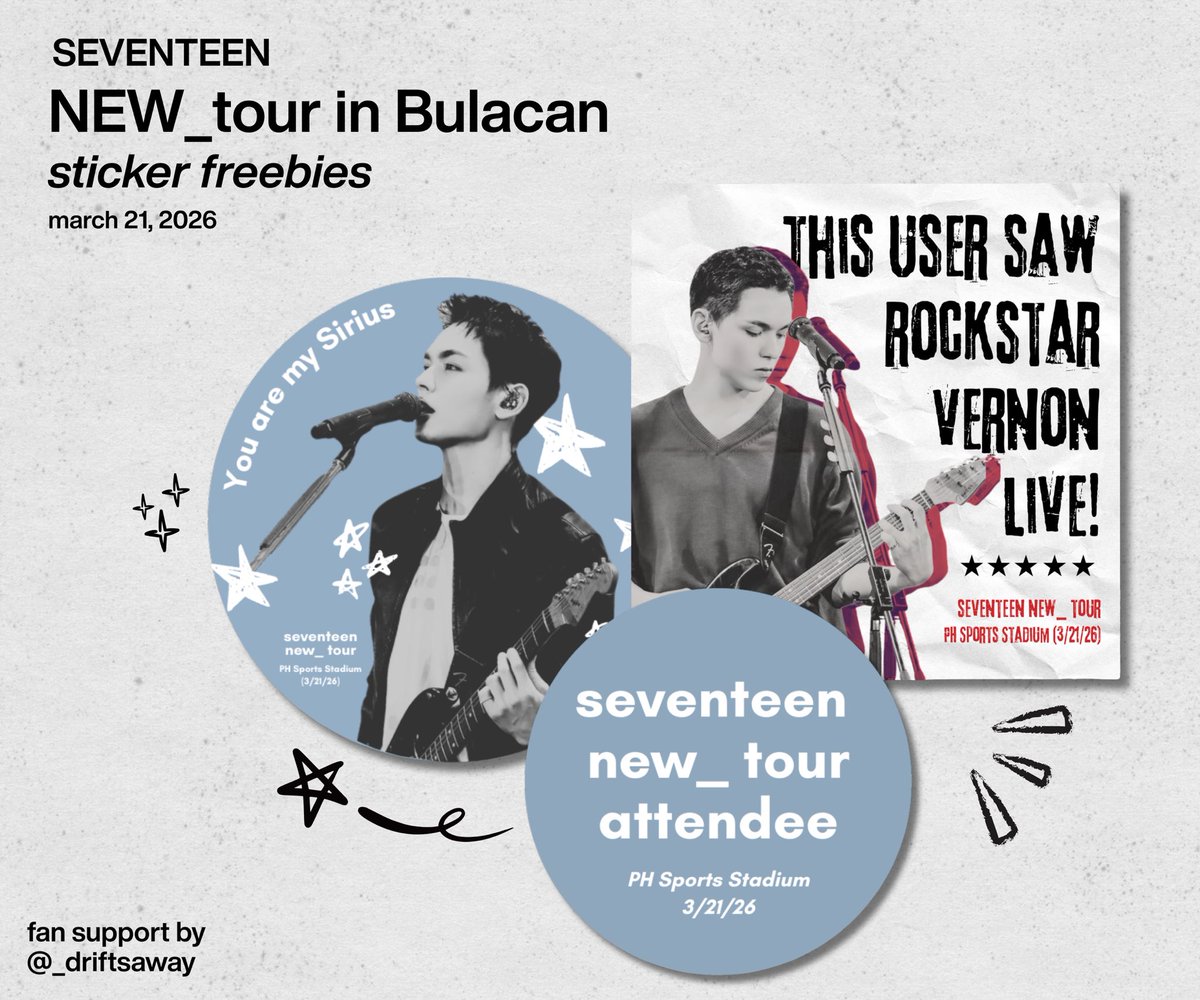 Seventeen New_ in Bulacan
🌟 fan support by <a href="/_driftsaway/">mar</a> 🌟

march 21, 2026
v limited
might randomly come up to carats who have vernon merch

#seventeen_in_bulacan #NEW_in_Bulacan