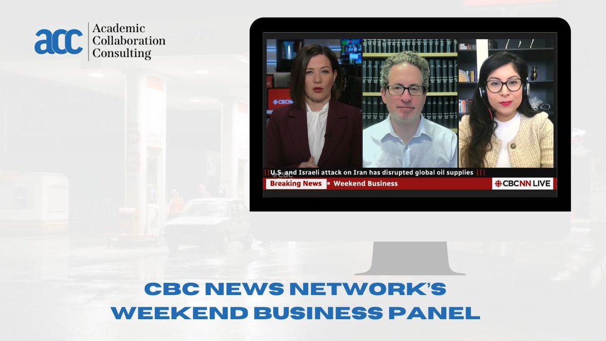 AcademicCollab's tweet photo. Connecting the Dots on Global Oil and Gas Prices

This weekend our founder Sherena Hussain joined the #CBC News Network's Weekend Business Panel to discuss escalating oil and gas prices as well as the outlook for the Canadian economy

https://t.co/XRzSQWZj7U https://t.co/NpUGOJTaBi