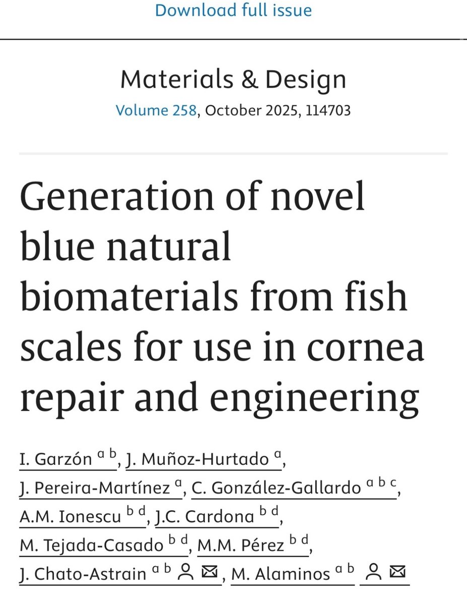 labioptics_ugr's tweet photo. 🔬 La #UGR e ibs.GRANADA desarrollan una córnea artificial con escamas de peces, con resultados prometedores. 👁️
🧪Consulta la noticia completa aquí: https://t.co/ygr8aUuD0v
@CanalUGR https://t.co/nwcCtES563