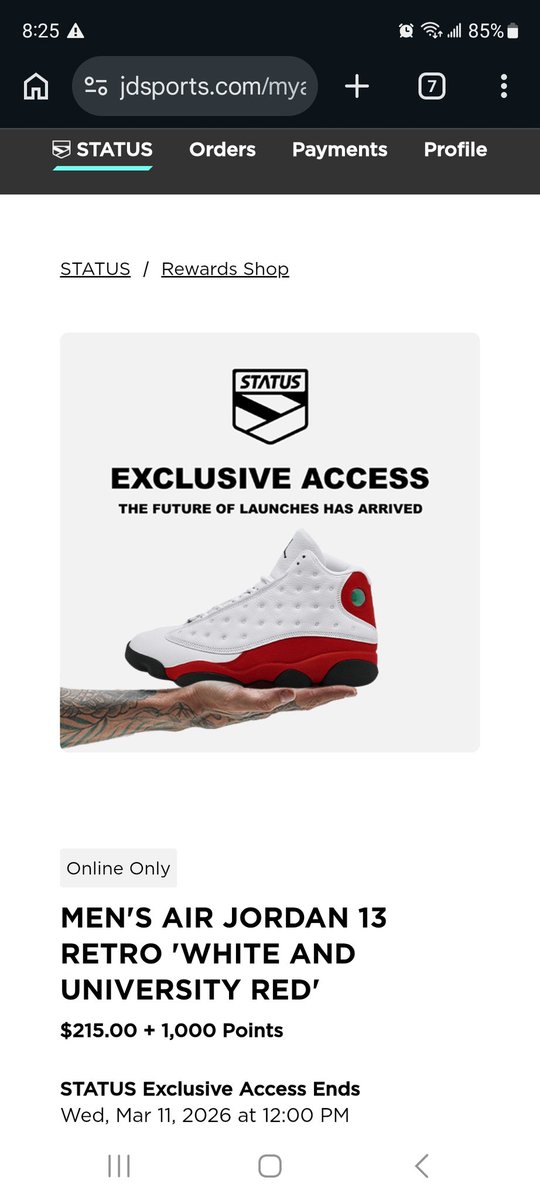 THank you! <a href="/jdsportsus/">JD Sports US</a> <a href="/FinishLine/">Finish Line</a> #earlyaccess
