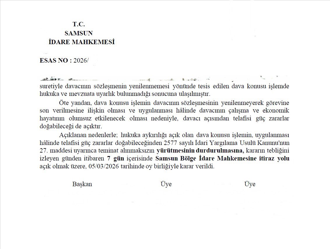 Hava kuvvetlerinde #UzmanÇavuş olarak görev yaparken 31 aralık 2025 tarihinde sözleşmelerinin yapılmayacağı bildirilip herhangi bir sebep gösterilmeden Sözleşme fesihi yapılan 4 #UzmanÇavuş’umuzun Bugün itibariyle mahkemeden Yürütmeyi durdurma kararı alarak mesleğe geri dönmeleri