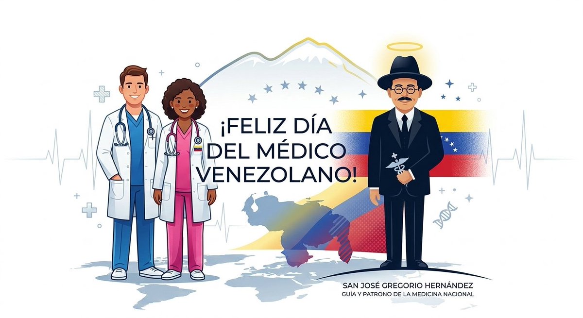 AlbertValeroE's tweet photo. Hoy en su día, muchas bendiciones y agradecimiento a los médicos, que a pesar de las dificultades lo dan todo para  salvar vidas. 

Que San José Gregorio Hernández los guíe 🙌🏻 https://t.co/10LL3D7Yju
