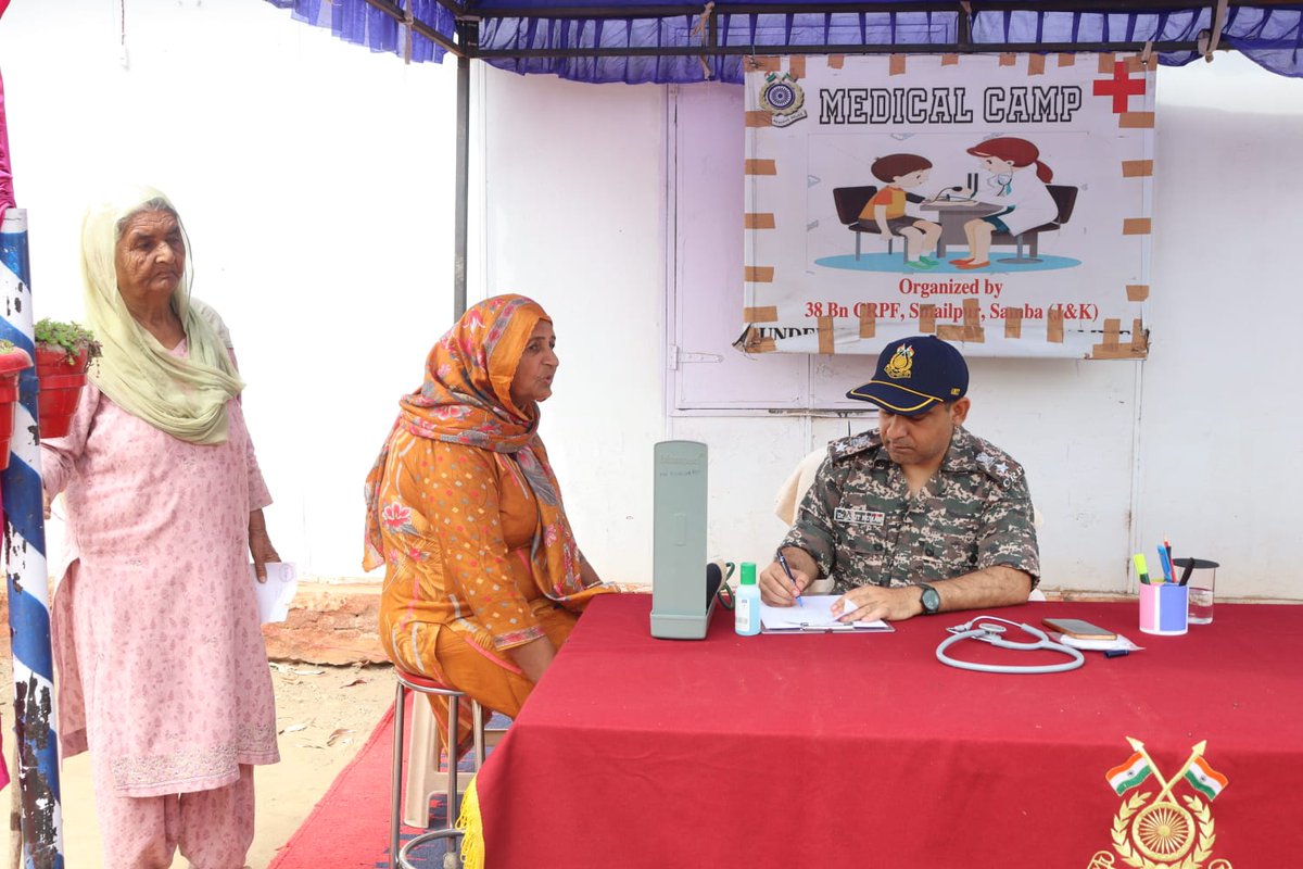 In the spirit of solidarity and compassion, 38 BN CRPF organised Blood donation camp at surankote today and health camp at Bn HQ under the supervision of Sh. Madan Mohan, Comdt, 38 Bn, on the occasion of 87th CRPF day. 
#87thcrpfday <a href="/PMOIndia/">PMO India</a> <a href="/HMOIndia/">गृहमंत्री कार्यालय, HMO India</a> <a href="/crpfindia/">🇮🇳CRPF🇮🇳</a> <a href="/jammusector/">𝐉𝐚𝐦𝐦𝐮 𝐒𝐞𝐜𝐭𝐨𝐫 𝐂𝐑𝐏𝐅 🇮🇳</a>