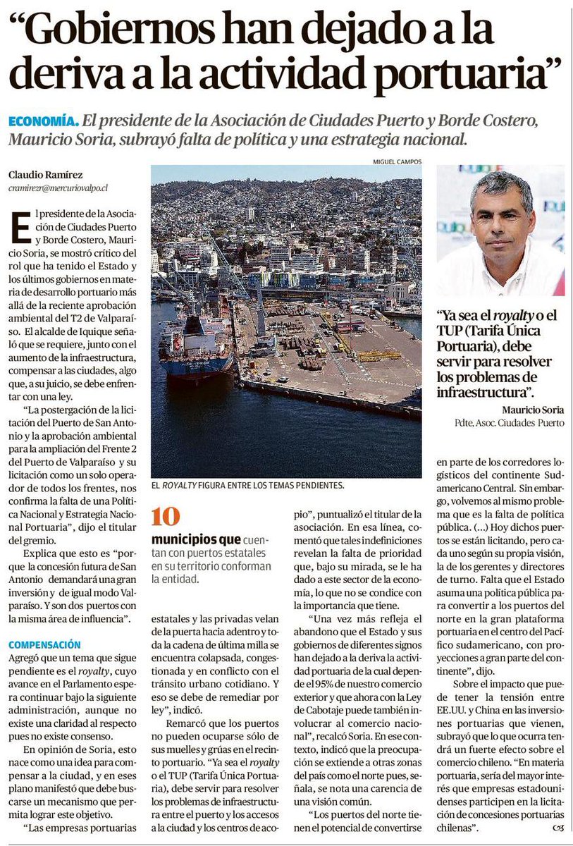 Asociación de Municipalidades de Ciudades Puerto tweet media