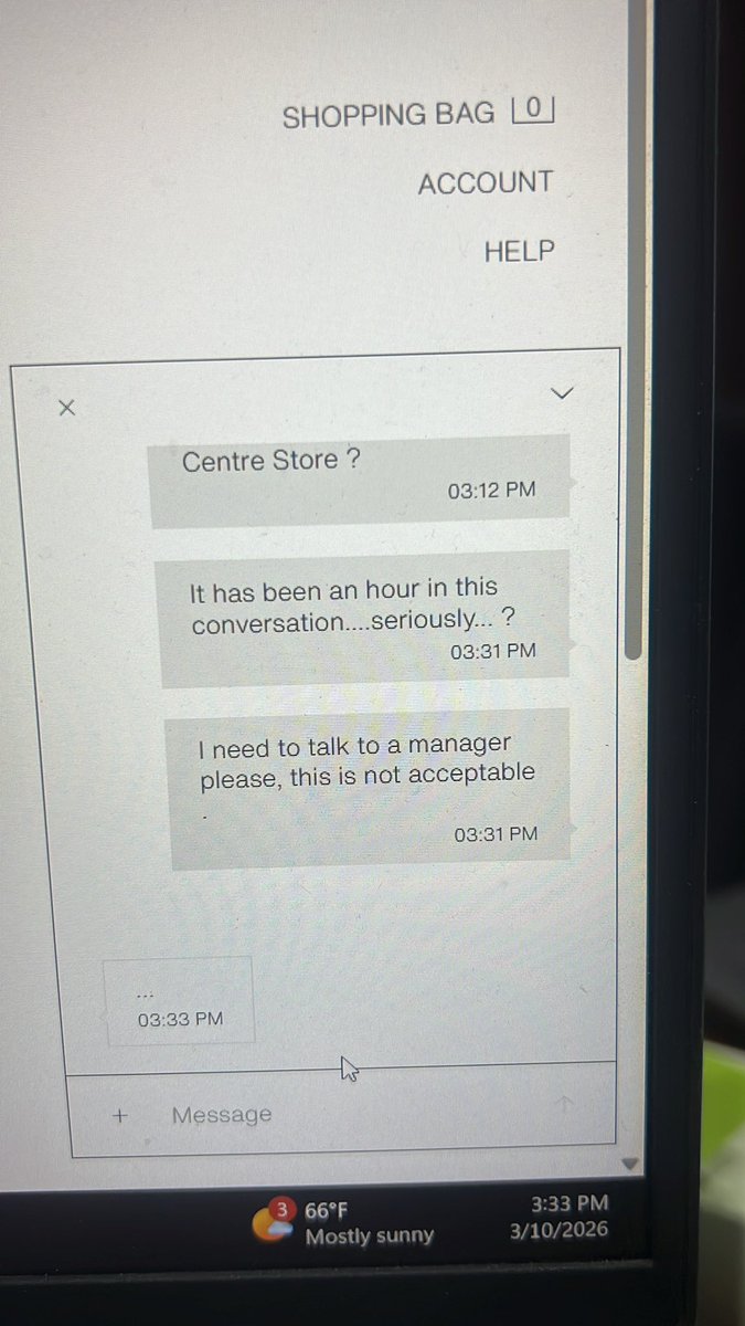 productpharaoh's tweet photo. @ZARA_Care You call this customer support? I have been in this conversation for one hour straight with no support at all! https://t.co/yAHAreD4Bt