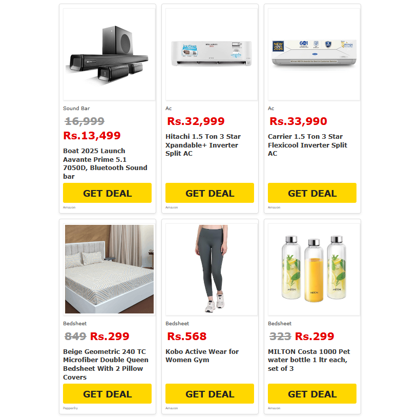 CheapestDealIND's tweet photo. 🛍️ Today Deals 
👉 https://t.co/6U4xwn1G1y

#CheapestDealinIndia #Deals #Offer #discountcode #Shopping #Mumbai #Thane #Delhi #Maharashtra #IPL2026 Gurugram RAPID Favre Leuba https://t.co/PoSz3H1GcE