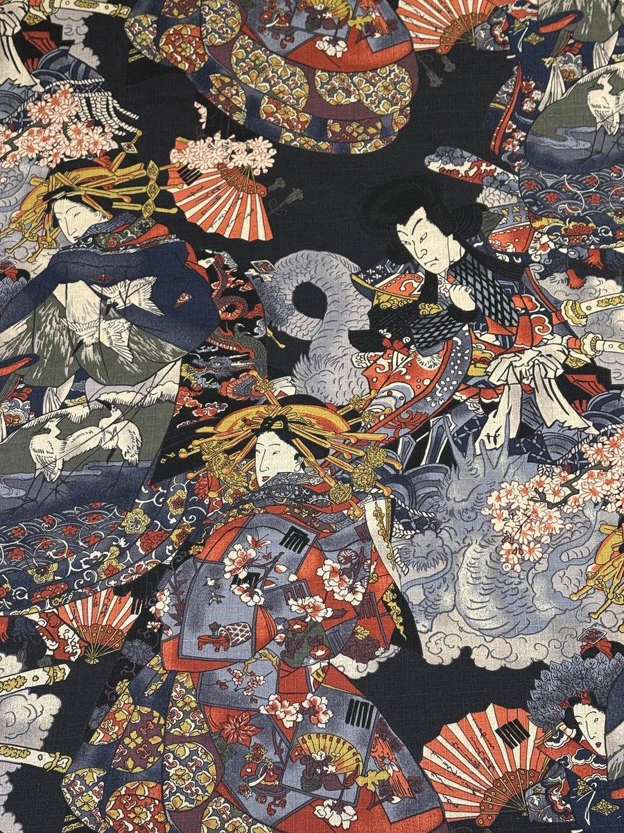 TextileWorldTOA's tweet image. This is a Japanese ukiyo-e print fabric!
We also have many other Japanese patterns!

Japanese Dobby Weave Ukiyo-e Print
100% Cotton
Fabric Width: 112cm
Price: ¥1,410/m (tax included)

Tax-free on orders over ¥5,500!

#textile #fabric