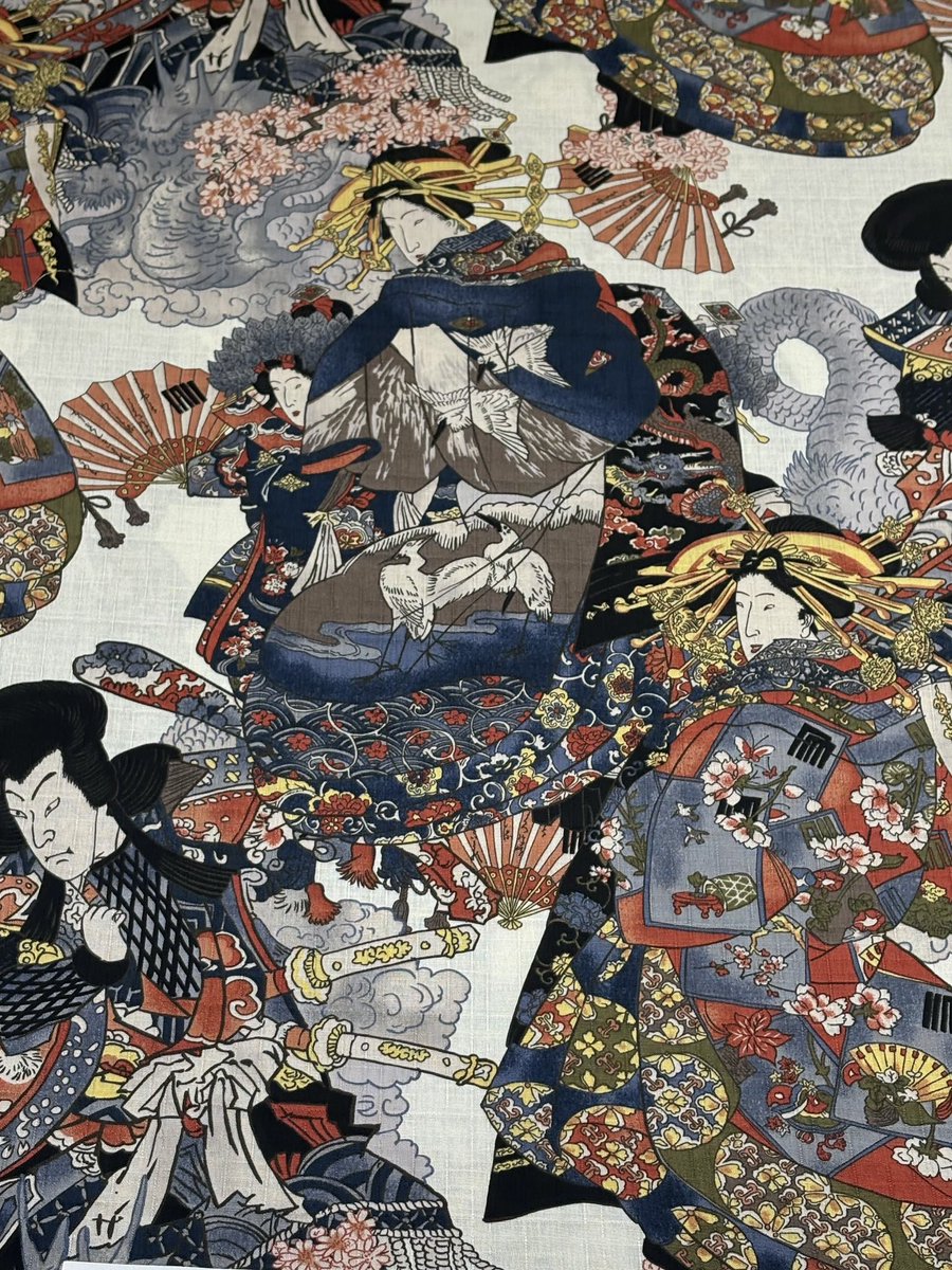 TextileWorldTOA's tweet image. This is a Japanese ukiyo-e print fabric!
We also have many other Japanese patterns!

Japanese Dobby Weave Ukiyo-e Print
100% Cotton
Fabric Width: 112cm
Price: ¥1,410/m (tax included)

Tax-free on orders over ¥5,500!

#textile #fabric