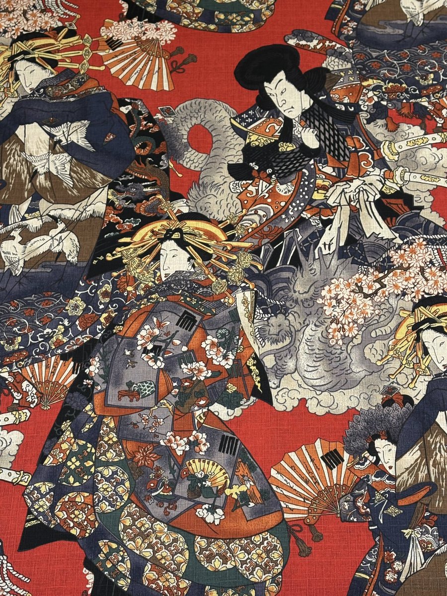 TextileWorldTOA's tweet image. This is a Japanese ukiyo-e print fabric!
We also have many other Japanese patterns!

Japanese Dobby Weave Ukiyo-e Print
100% Cotton
Fabric Width: 112cm
Price: ¥1,410/m (tax included)

Tax-free on orders over ¥5,500!

#textile #fabric