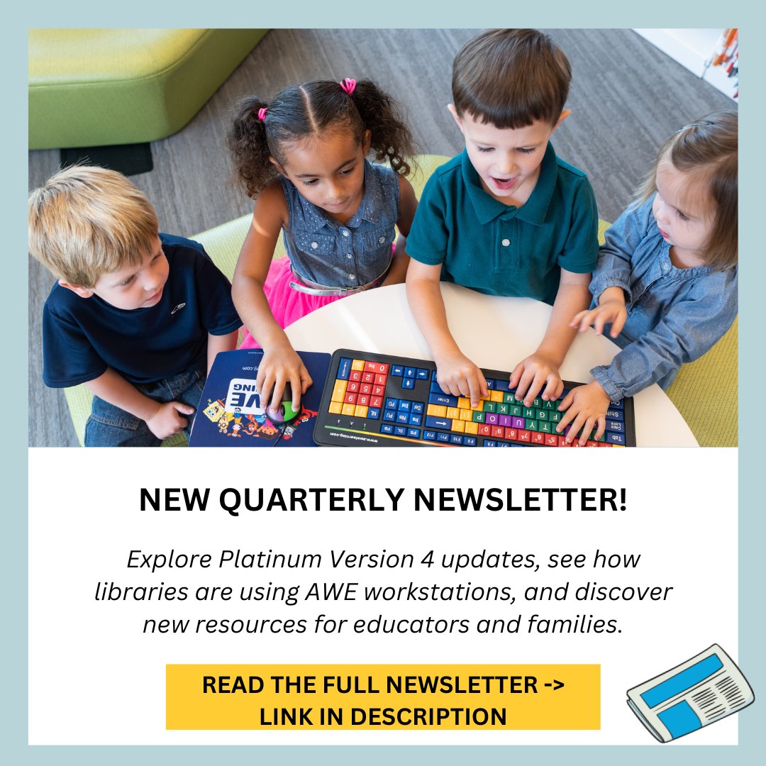 📬 Our new quarterly newsletter is out!

See what’s new at AWE Learning and where you can connect with our team this year.

Read the full issue:
🔗 awelearning.com/newsletter-q1-…

#libraries #edtech #earlyliteracy