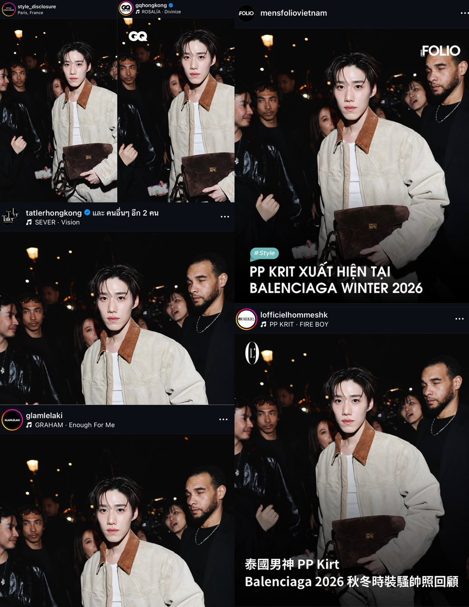 การมีรุปใน getty images ก้เปนเรื่องนึง แต่การมีสื่อซื้อรุปเราจาก getty images ไปทำข่าวก้เปนอีกเรื่องนึงนะ ซึ่งแน่นอนว่านุพีมีสื่อซื้อรุปไปทำทุกรอบ 🤩🤙🏻 เพาะฉนั้นทุกคนไปเก่บสื่อให้ครบกันเน่อ มันฟรินอะ

PP KRIT X BALENCIAGA WINTER 26
#BalenciagaWinter26xPPKrit
#Balenciaga #PPKritt