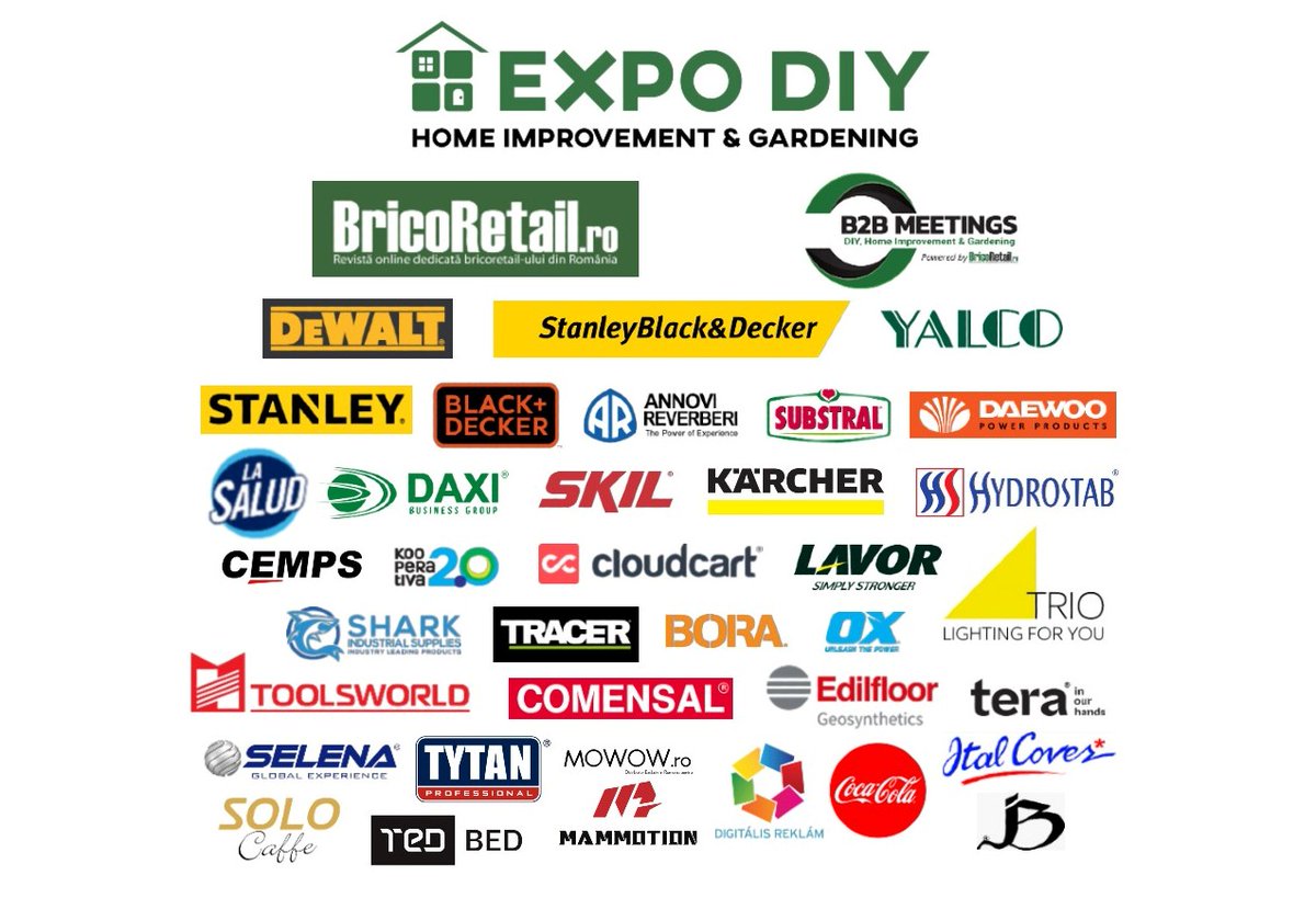 Noi parteneri și expozanți pentru EXPO DIY 2026 – Smart Green Home (24 – 25 iunie 2026) – ediția aniversară de 5 ani bricoretail.ro/evenimente/exp… #expodiy2026 #DIY #HomeImprovement #Garden #bricolaj