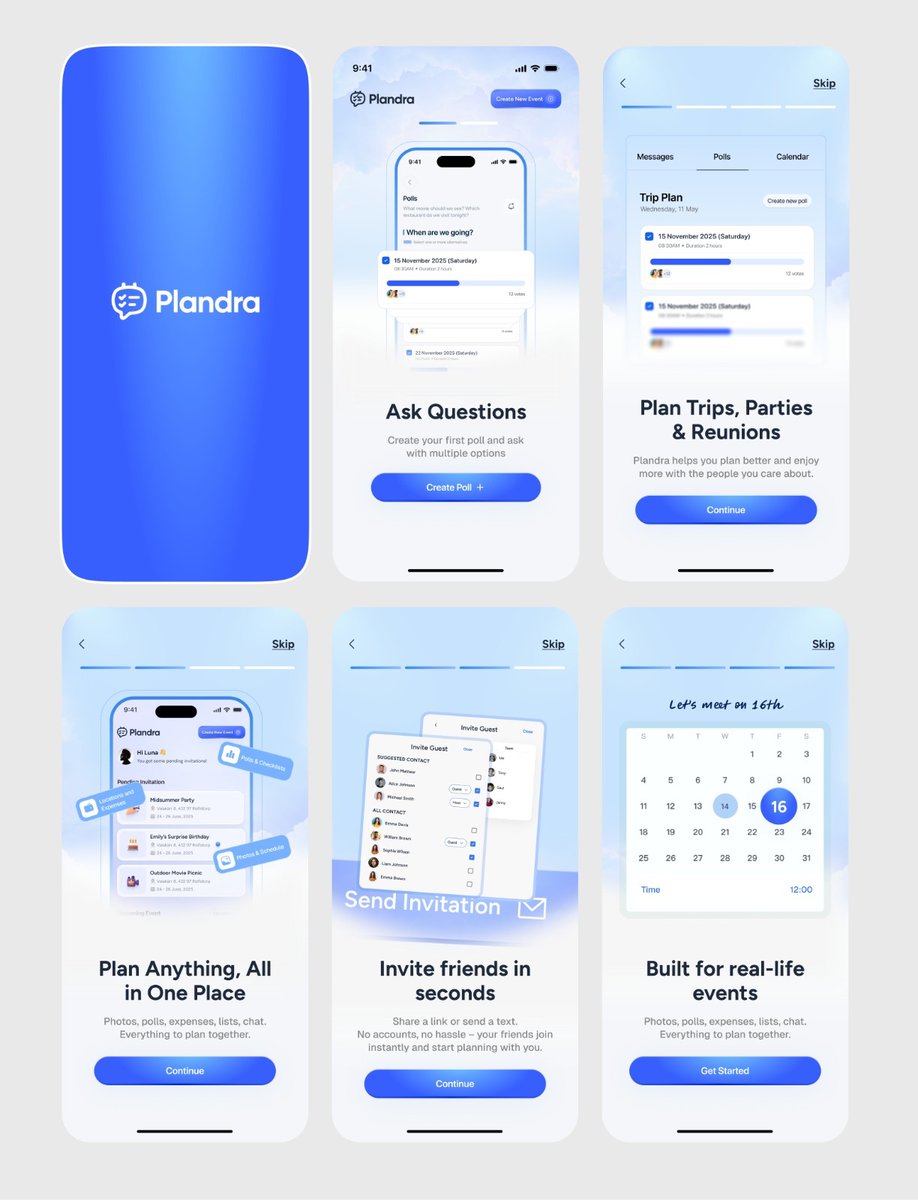 my best app onboarding screens 🥹