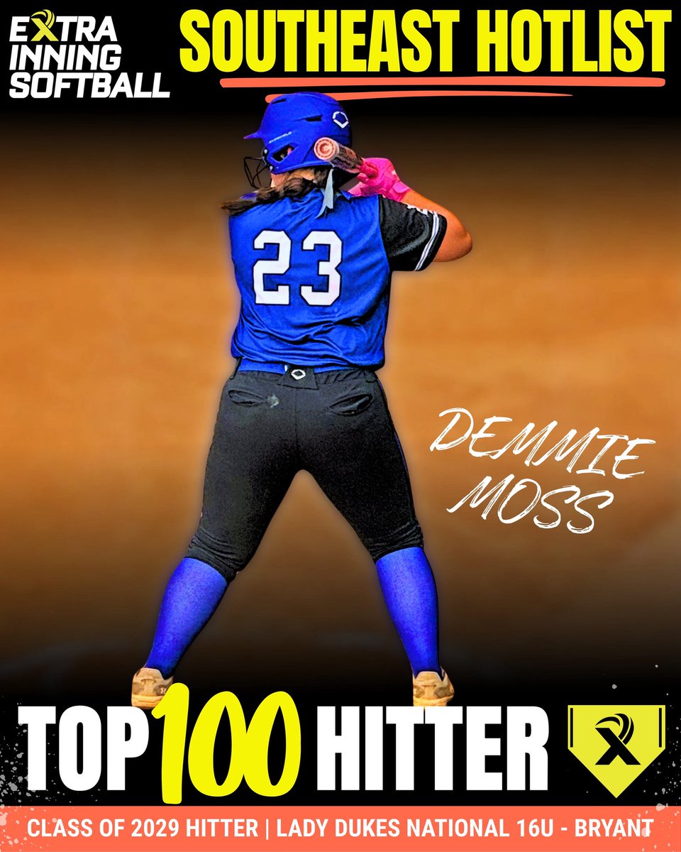 DemmieMoss6507's tweet photo. thank you @ExtraInningSB for ranking me top 100 hitter in the south east  and slugger in the nation!! https://t.co/H1IsxDQMXt