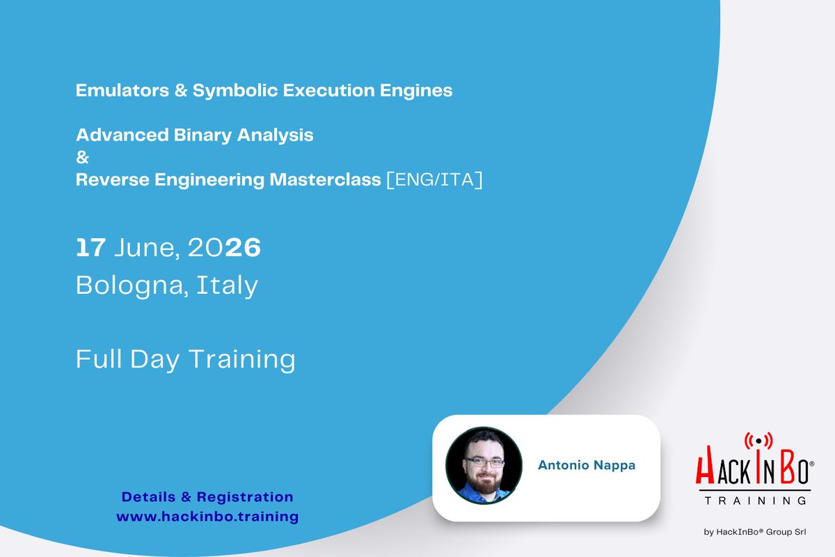 HackInBo® Infosec Security Conference & Training tweet media